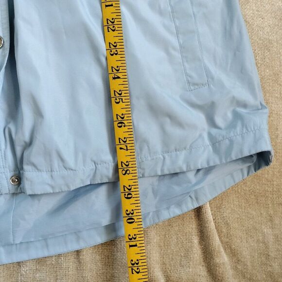 Calvin Klein Baby Blue Drawstring-Waist Utility Windbreaker Jacket Sz L - Picture 6 of 14